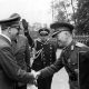 Adolf Hitler greets Ion Antonescu at his arrival in Munich
